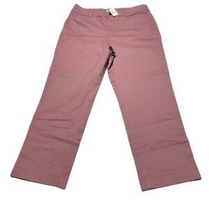 Loft Straight Leg Pants Women’s Size 10 Mauve Pink Mid Rise Chino NWT